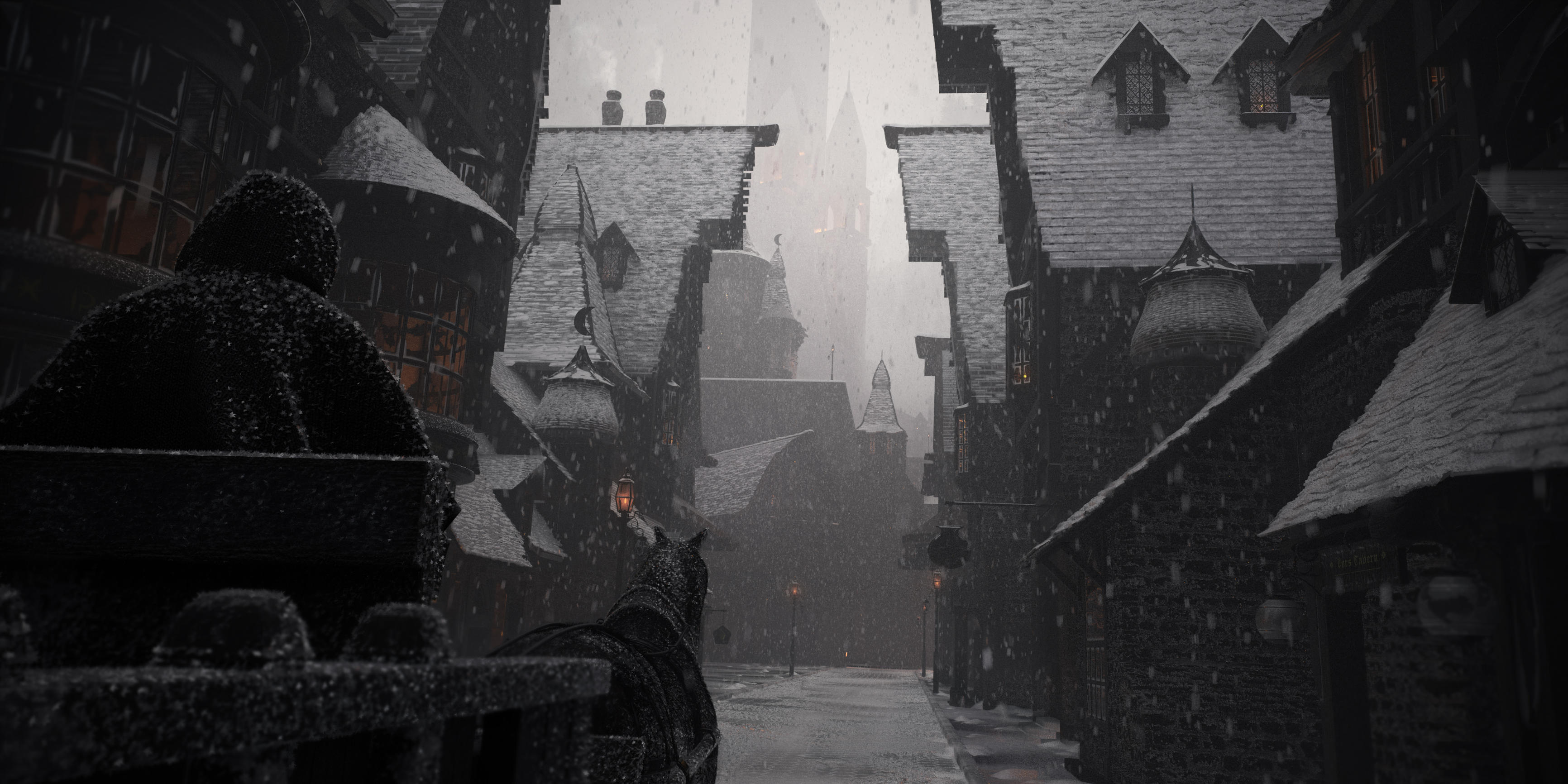 Diagon Alley, Old Winter by Raelsatu
