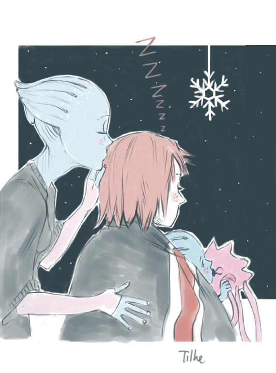 How Do You Winter Holidays in Space by tilhe