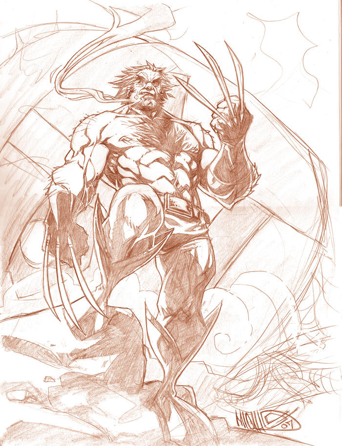 Wolverine Sentinal Sketch by MicahJGunnell