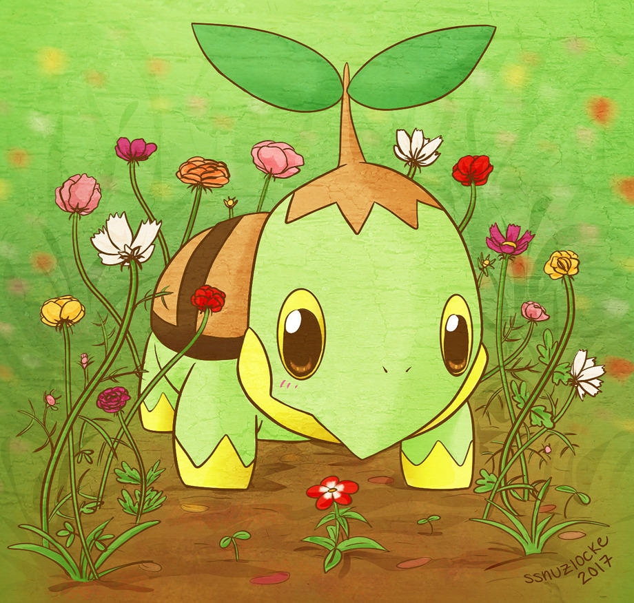 Flower garden Turtwig by musogato