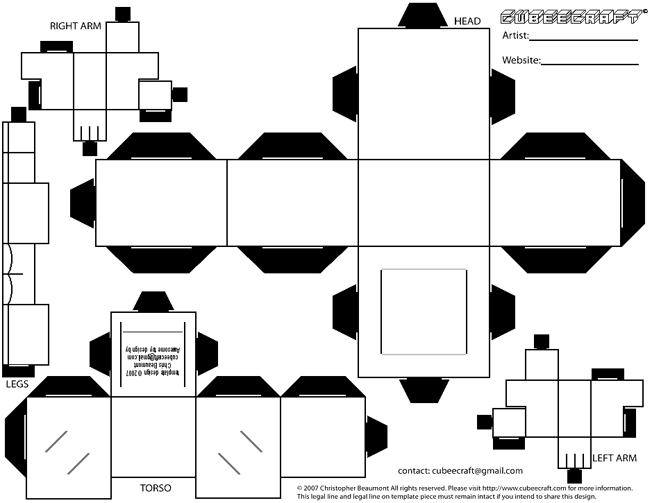 Cubee BLANK Template--Regular by njr75003 on DeviantArt