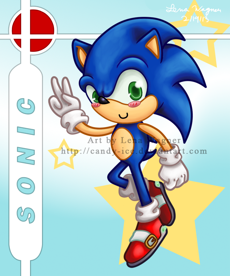 Brawl Chibis - Sonic by Candy-Ice