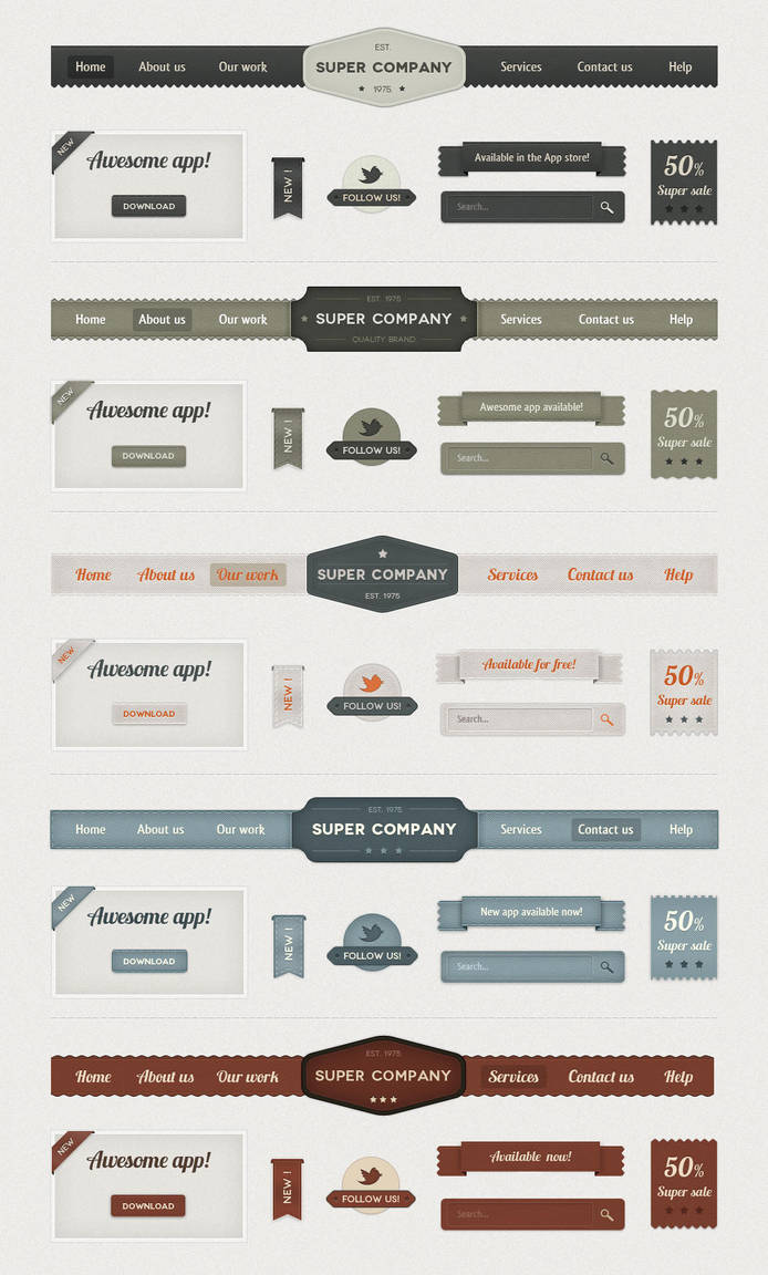 Retro Web Elements by loreleyyy