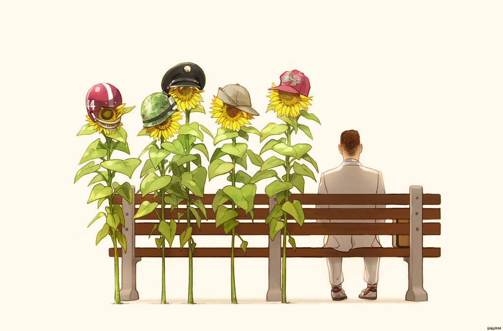 Sunflower Forrest by Hallpen