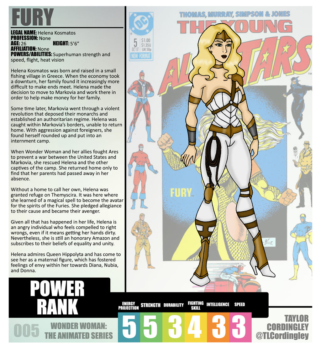 Wonder Woman TAS Fury Redesign Profile By Femmes Fatales On DeviantArt
