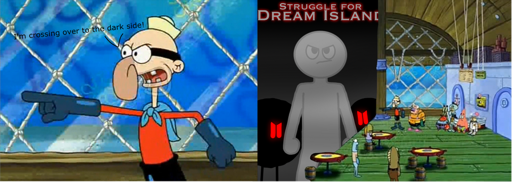 Struggle for Dream Island portrayed by Spongebob by Sugar-CreatorOfSFDI