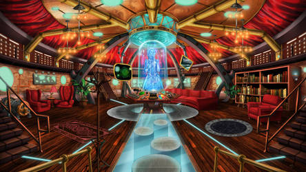 Steampunk TARDIS Interior Console Room by Wonderwig
