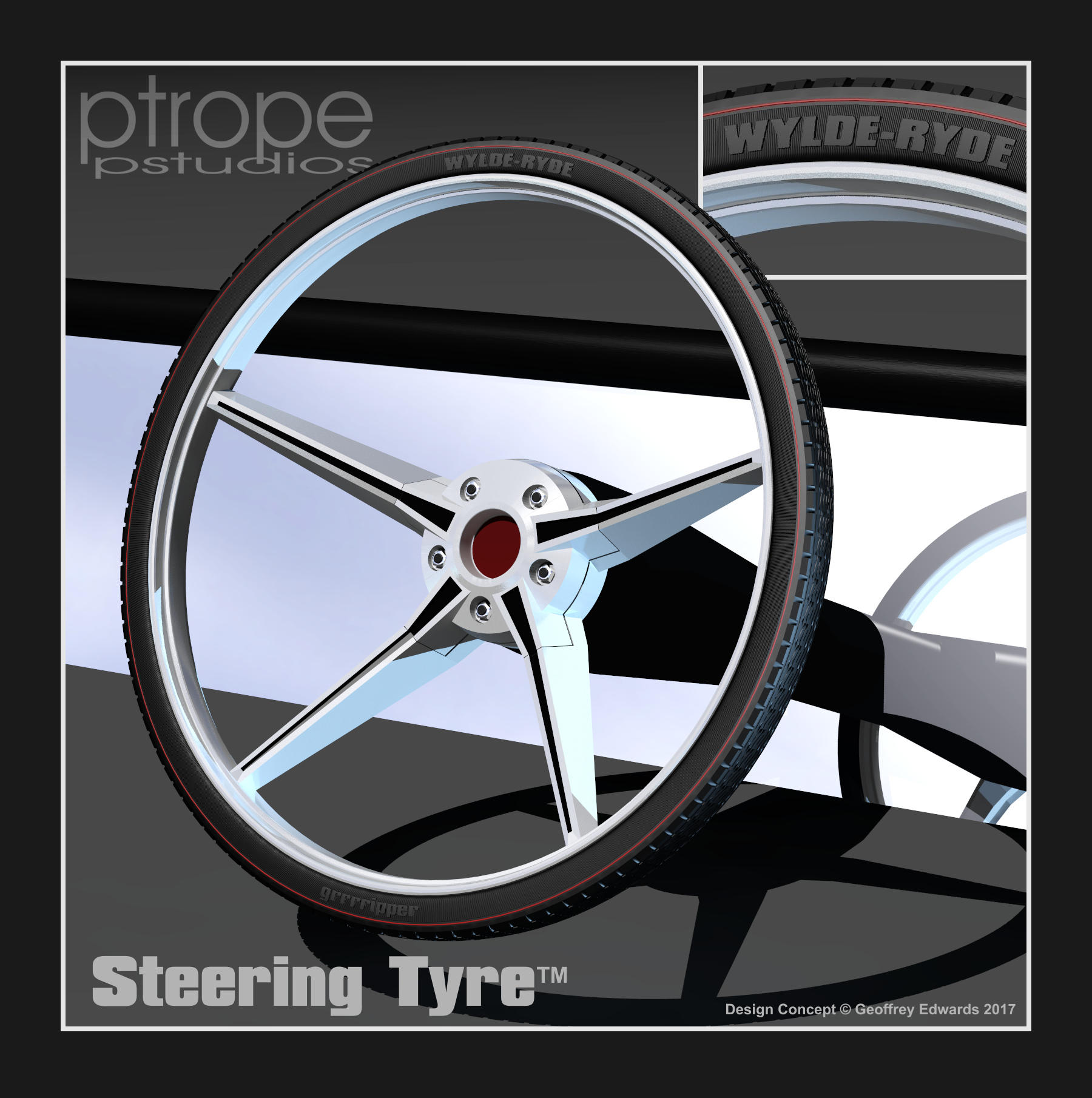 Steering Tyre - Design Concept by Ptrope