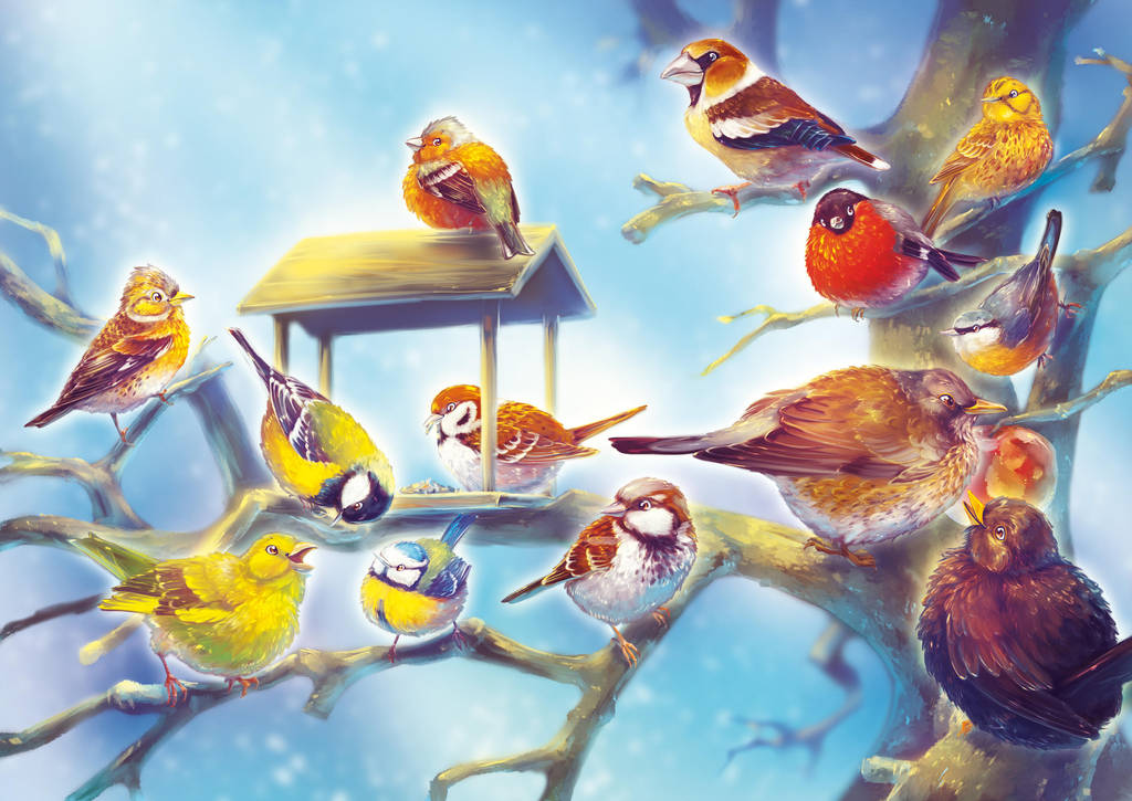 Winter and Birds of Europe by Fany001