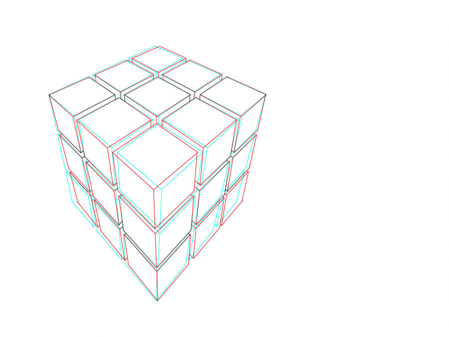 Anaglyph Cubes by NewWorldPunk