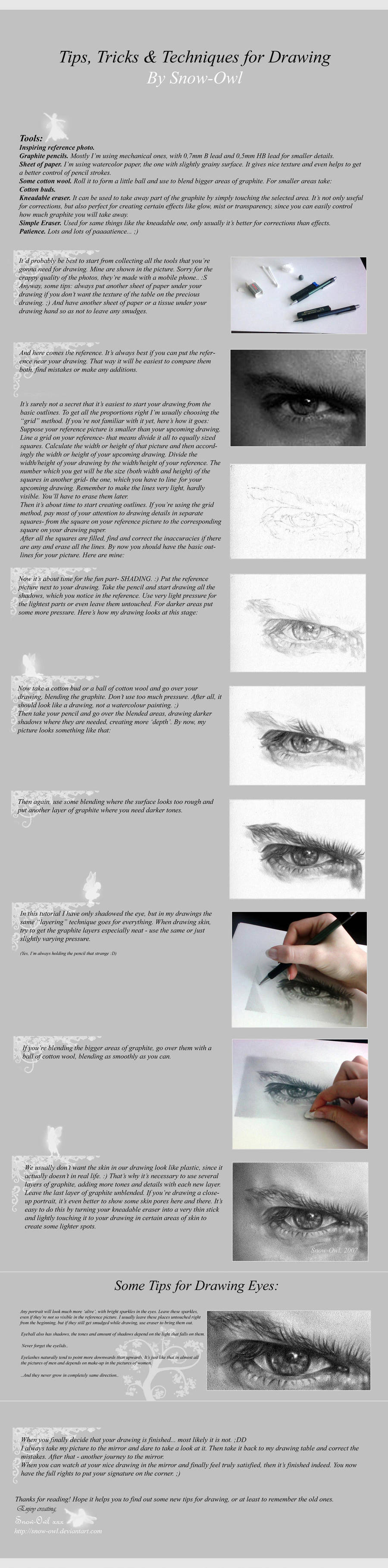 ..Drawing Tutorial.. by Snow-Owl