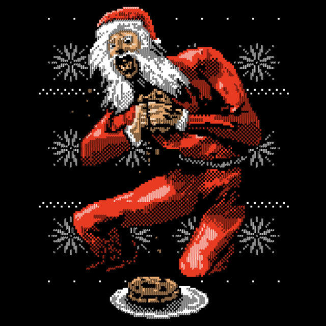 Santa Devouring His Cookies by HillaryWhiteRabbit