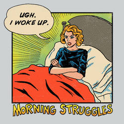 Morning Struggles by HillaryWhiteRabbit