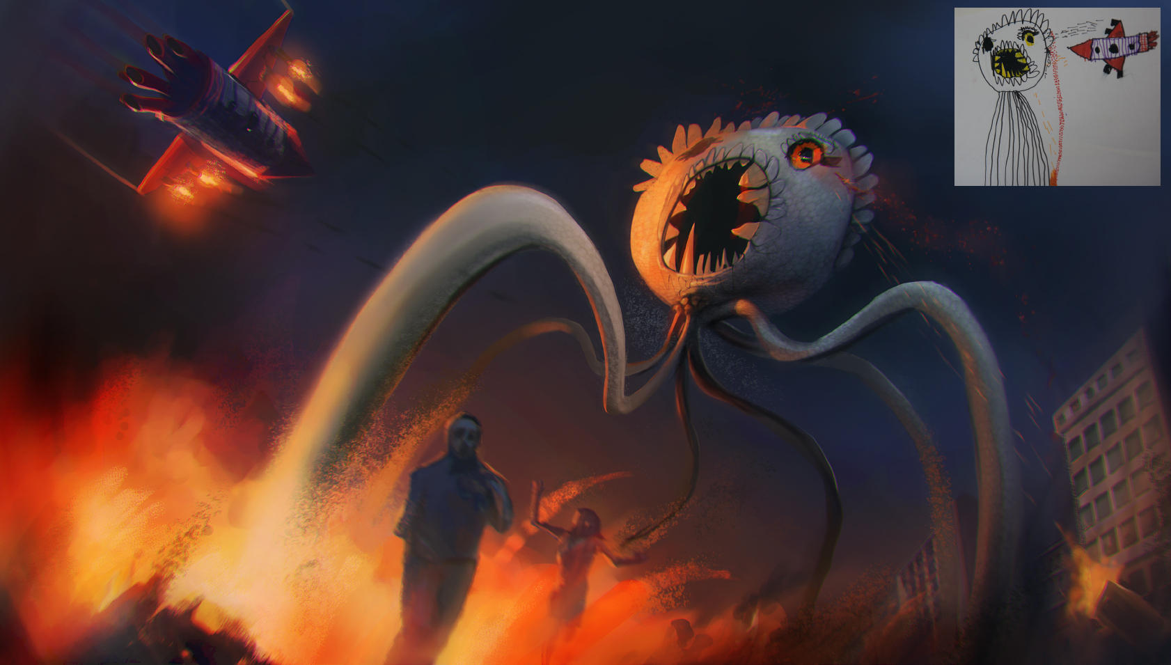 Tentacle Beast of a Child by lord-phillock