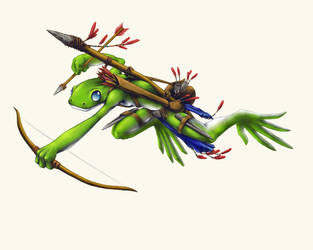 Grippli Hunter by frothykat