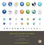 Set of social icons by Tydlinka