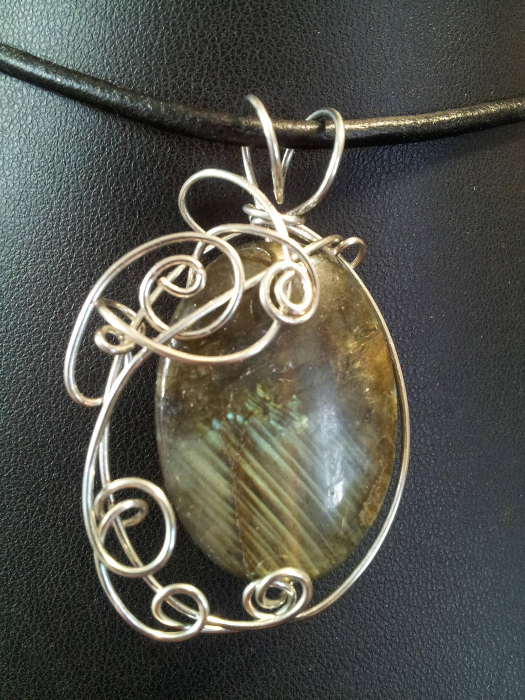 Asymmetrical Labradorite Pendant by BacktoEarthCreations
