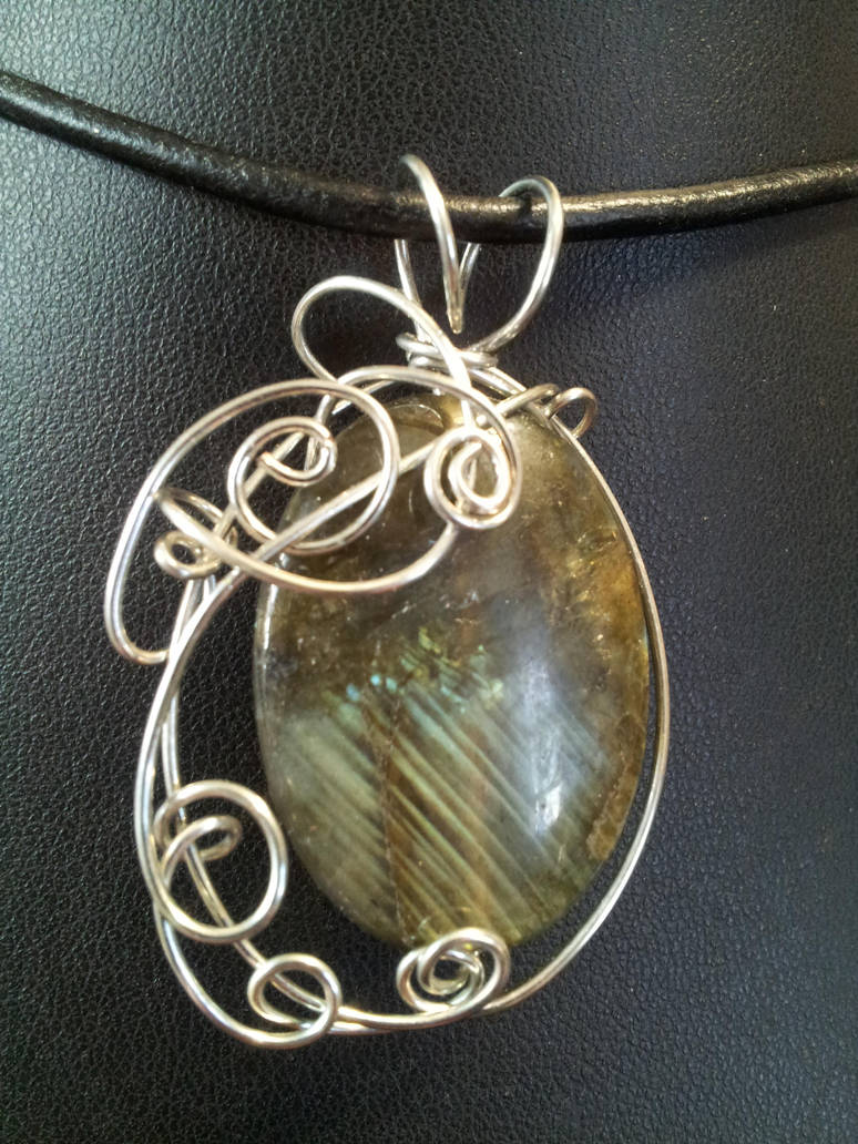 Asymmetrical Labradorite Pendant by BacktoEarthCreations