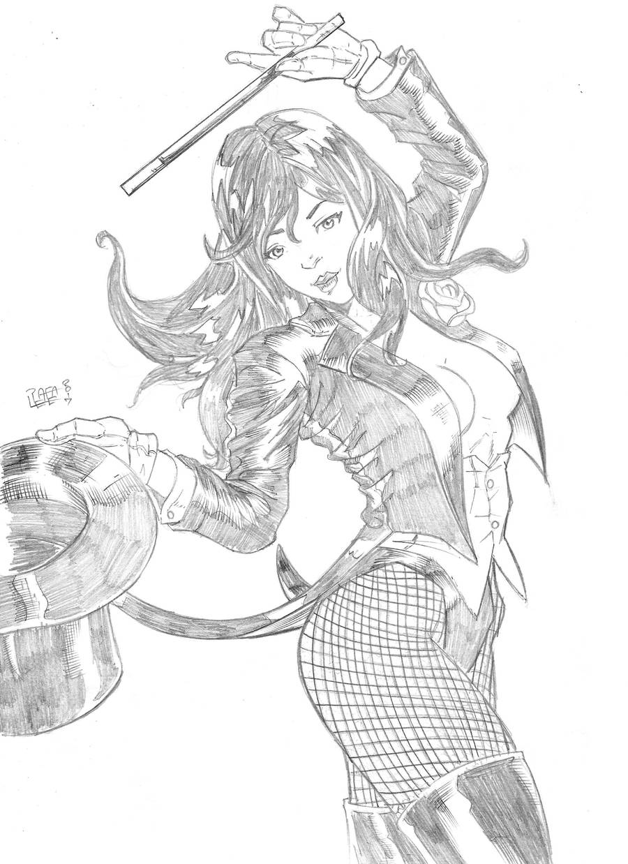 Zatanna and the good old hat trick! by TheRafaLee